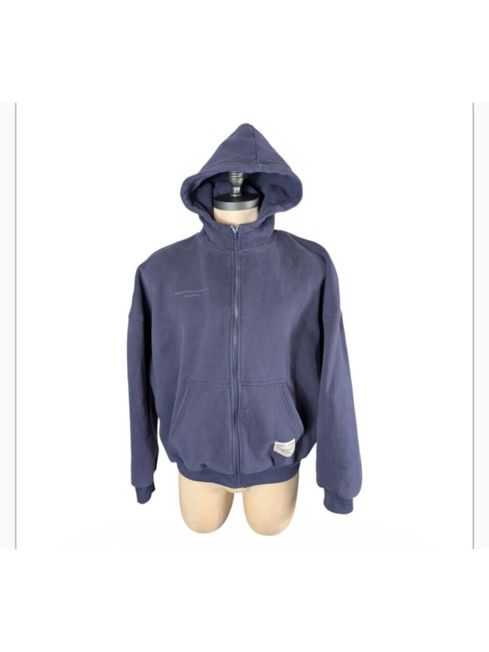 Comfrt Affirmation Collection Zip Hoodie in Navy Blue men's Medium